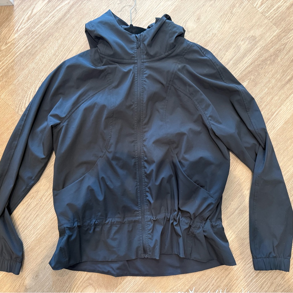 lululemon athletica black rain jacket